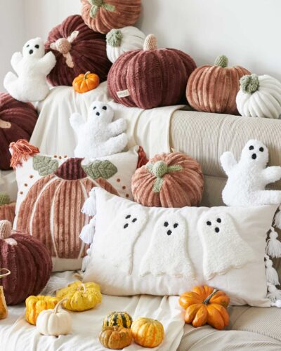 Kit halloween COMPLETO 3 calabazas 1 fantasma 2 fundas